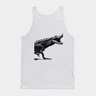 Alligator Shadow Silhouette Anime Style Collection No. 98 Tank Top